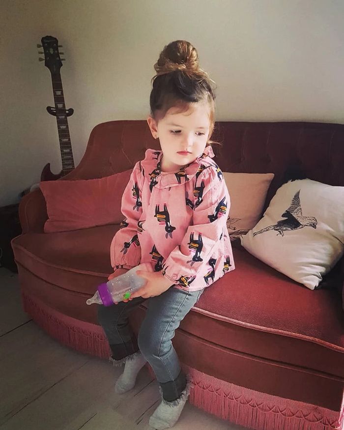 Blouse doublée rose lama catimini 3ans - photo numéro 6