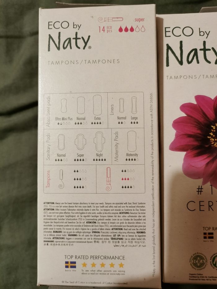 Lot 3 boîtes tampons super avec applicateur Naty - photo numéro 3