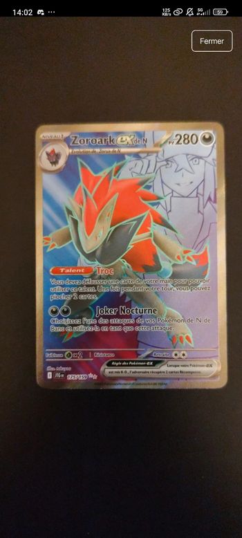 Carte Pokémon zoroark