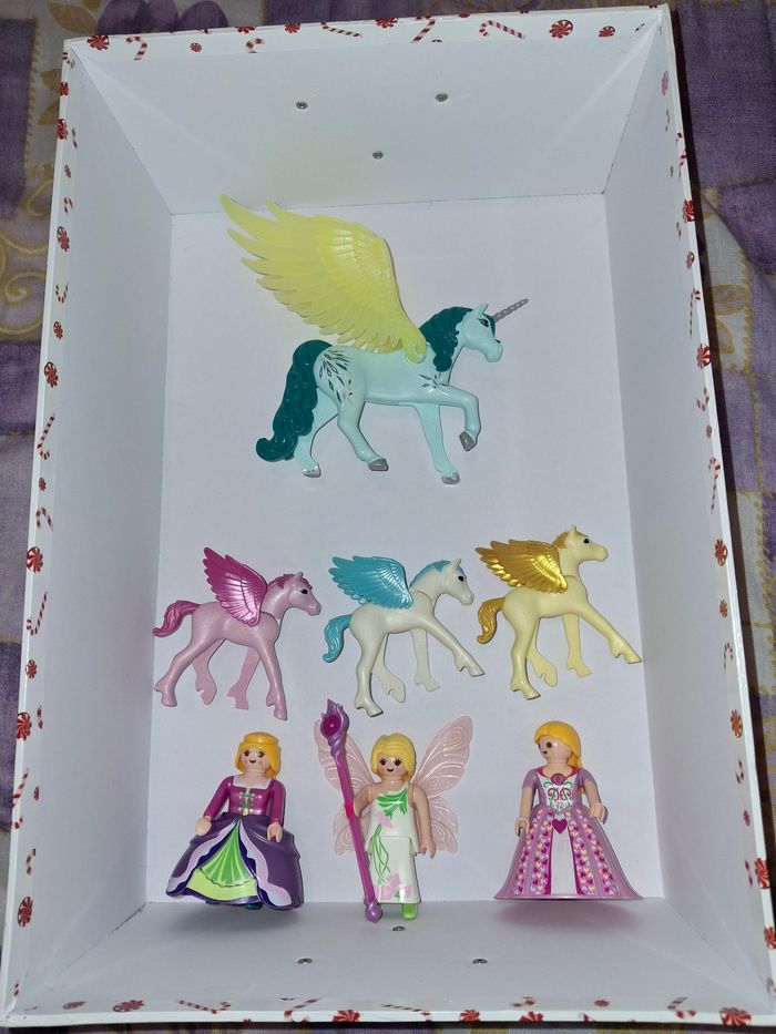 Lot playmobil chevaux pegase princesses fée - photo numéro 2
