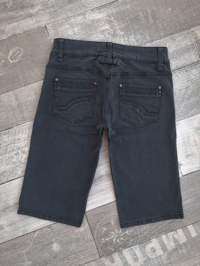 Bermuda noir à rayures grises - Cache Cache - photo numéro 6