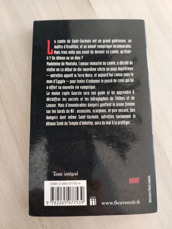 Livre Saint Germain l'égyptien tome 1 Yarbro thriller fantastique - photo numéro 2