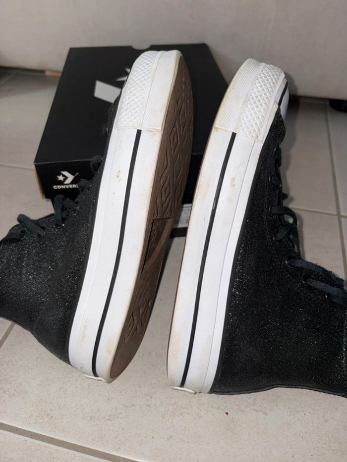 Converse plate-forme noire pailletées - photo numéro 4