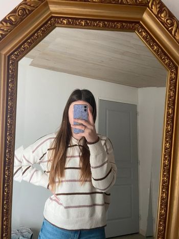 Pull rayé marron Dazy