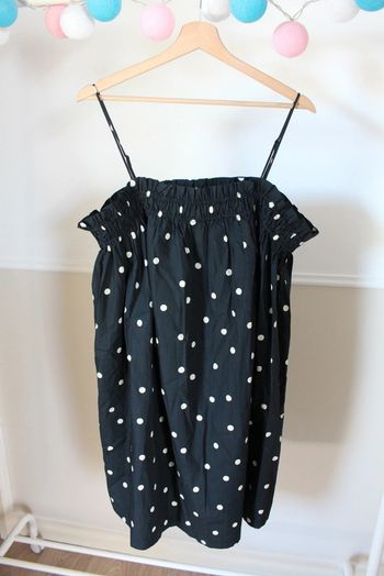 Robe bretelles à pois
