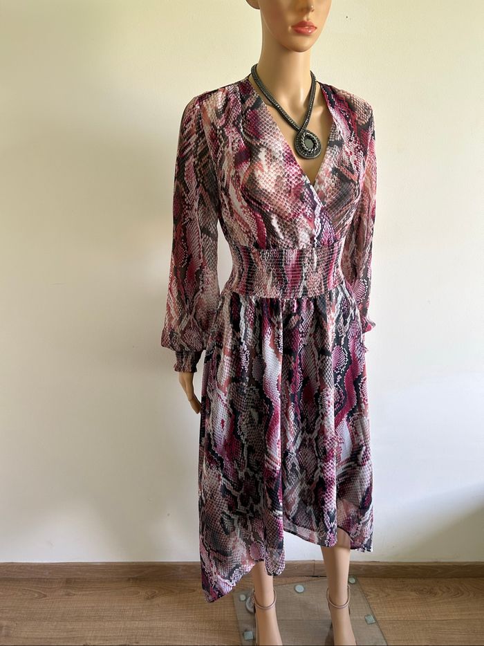 Robe imprimée neuve à manches longues Morgan taille 34 (valeur 85€) - photo numéro 2