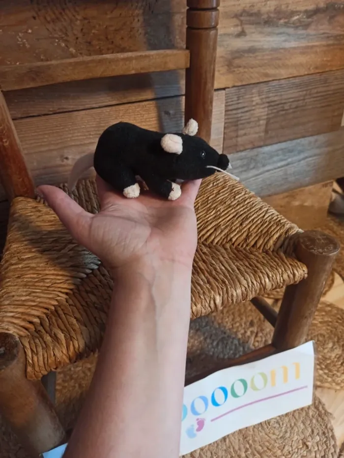 Peluche petite souris noire PIA tbe - photo numéro 4