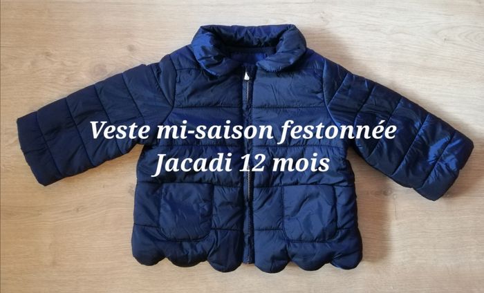 Veste demi-saison festonnée 12 mois