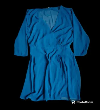 Robe de cocktail bleu pétrole 💙