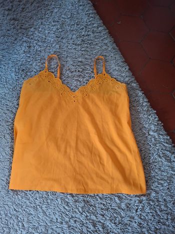 Magnifique top débardeur moutarde femme taille s / m promod