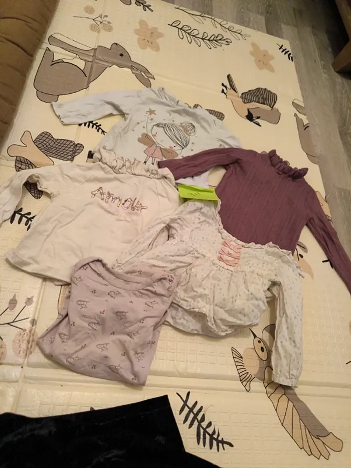 Lot vêtements vieux rose