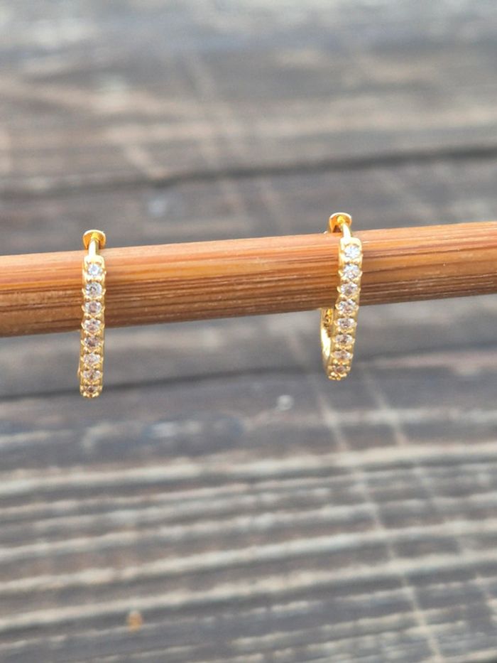 Boucle d'oreilles argent et zircone - photo numéro 4