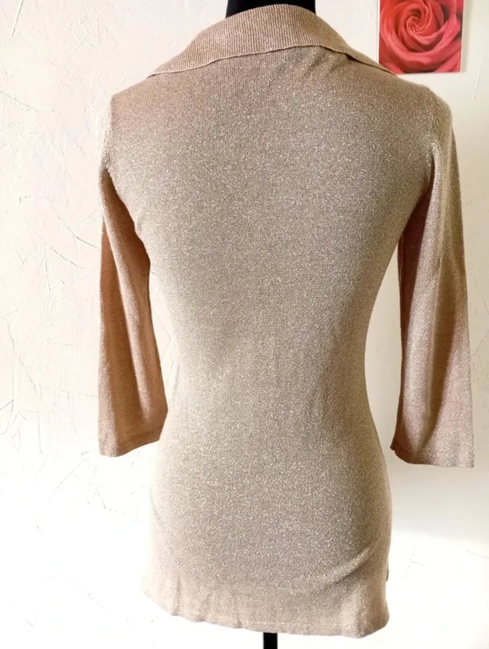 🌸Pull tunique, fin, manches 3/4, Yessica, Taille S - photo numéro 3