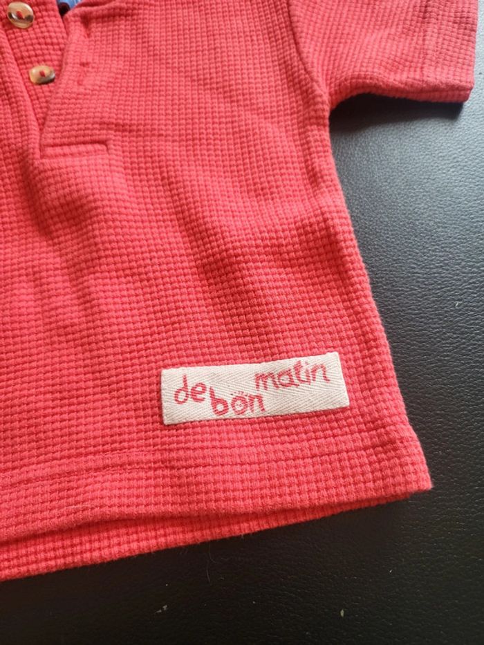 Haut manche courte rouge 3M de bon matin - photo numéro 2