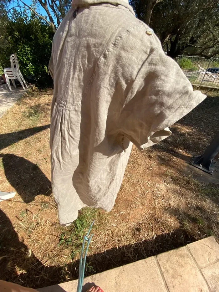 Petite robe beige en lin, Pako Liito, 38 M - photo numéro 8