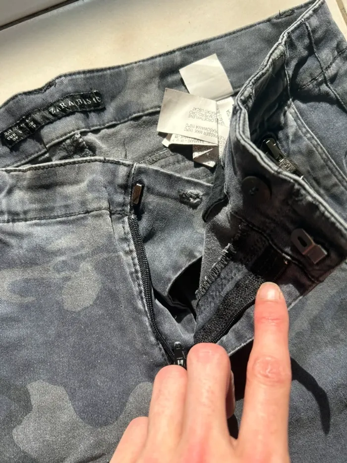 Jean slim Militaire gris - 38 - Zara - photo numéro 6