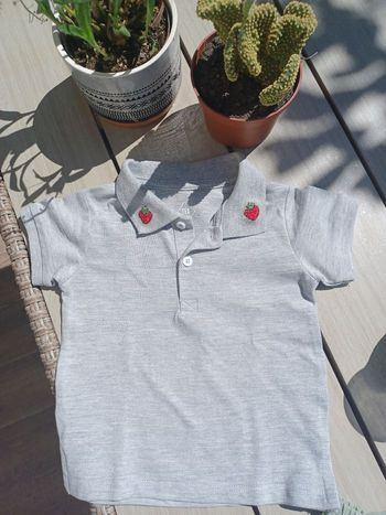 Polo fraises brodé main❤️