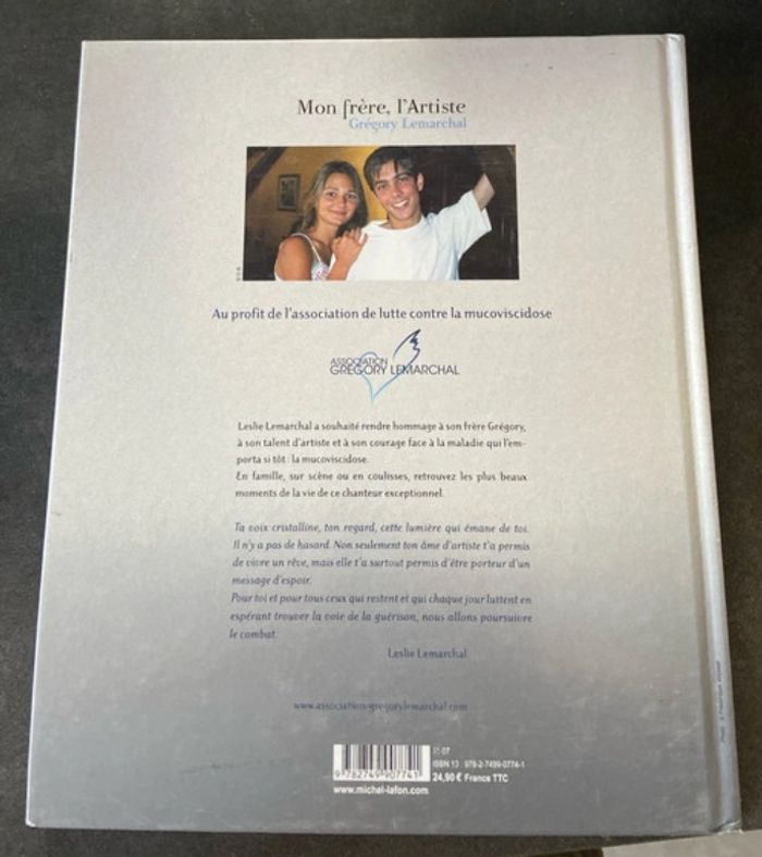Livre Gregory Lemarchal Mon frère, l’artiste - photo numéro 2