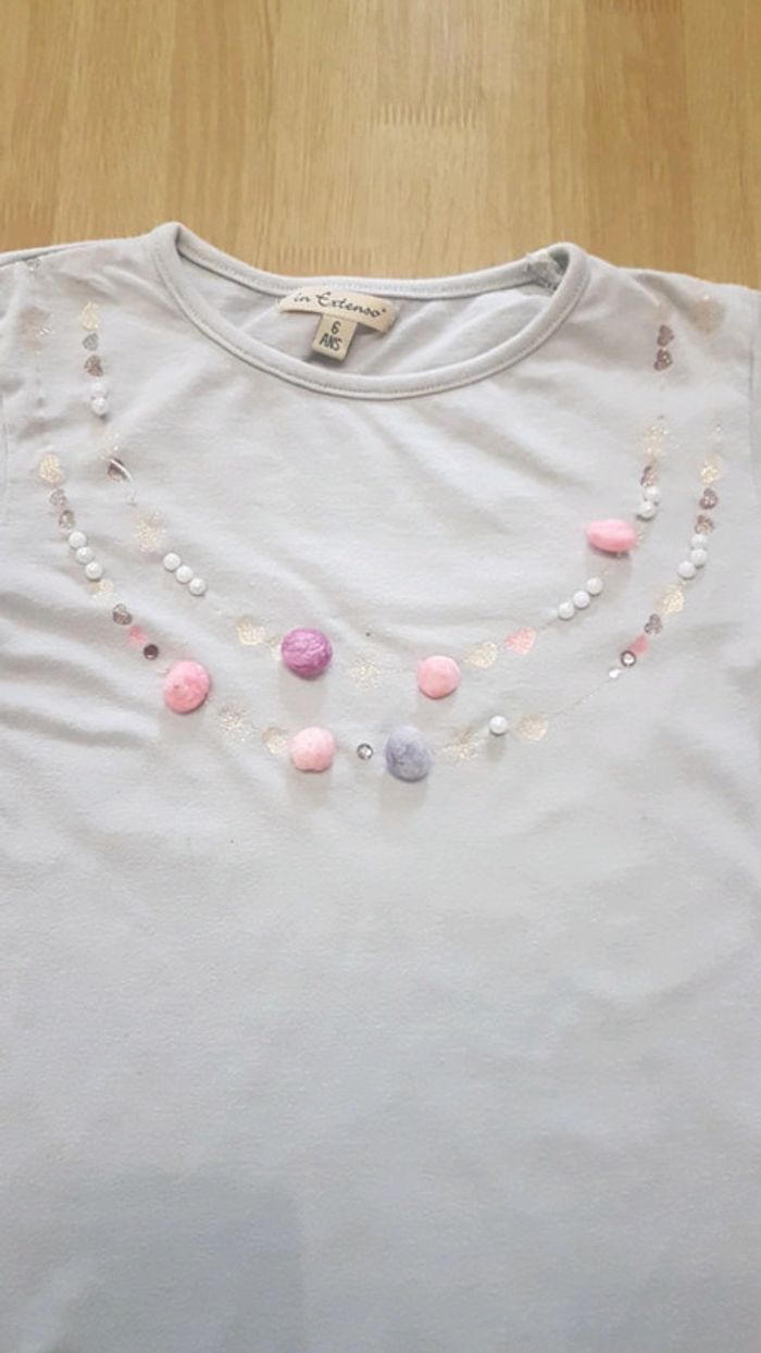 T shirt mauve 6 ans - photo numéro 2