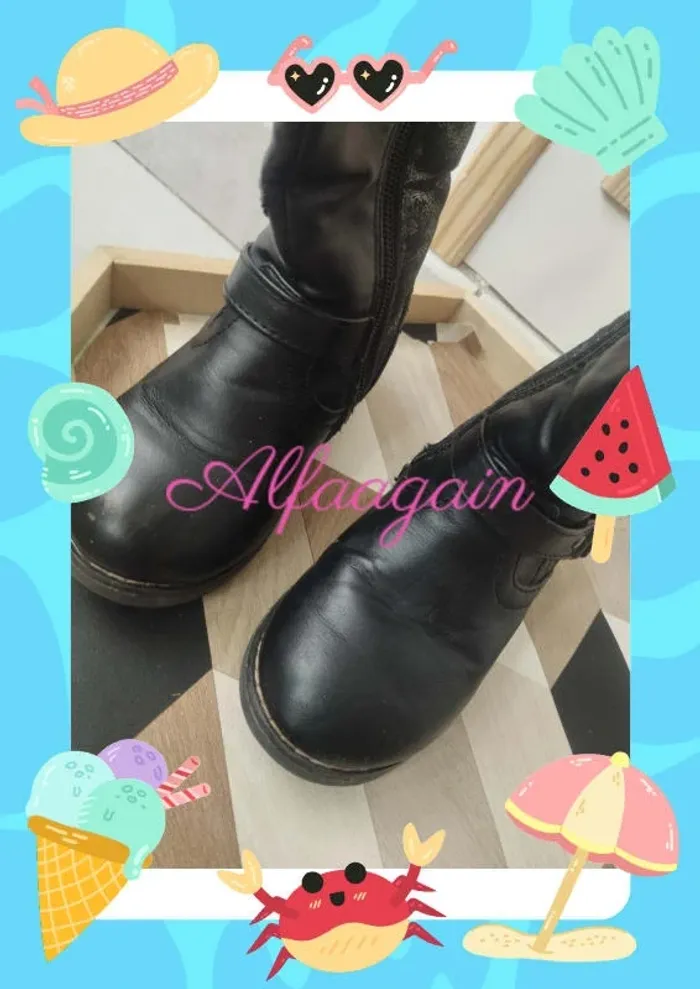 Bottes noires papillons 24 - photo numéro 6