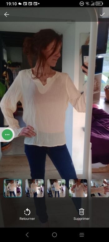 Blouse fluide 42 beige crème - Fashion Express c 79