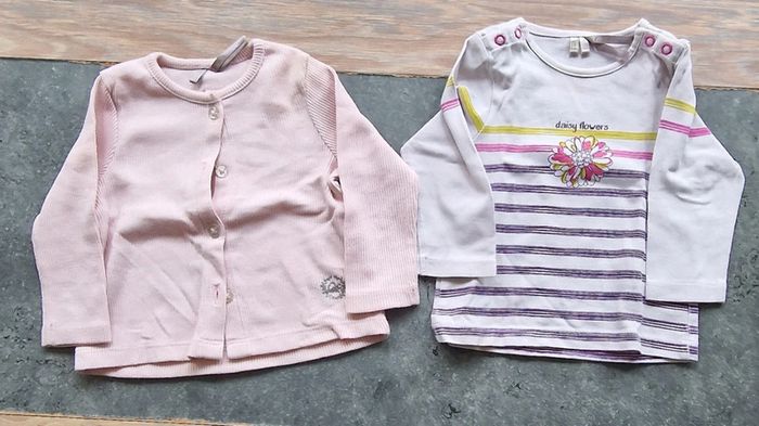 Gilet + t shirt manches longues 3mois