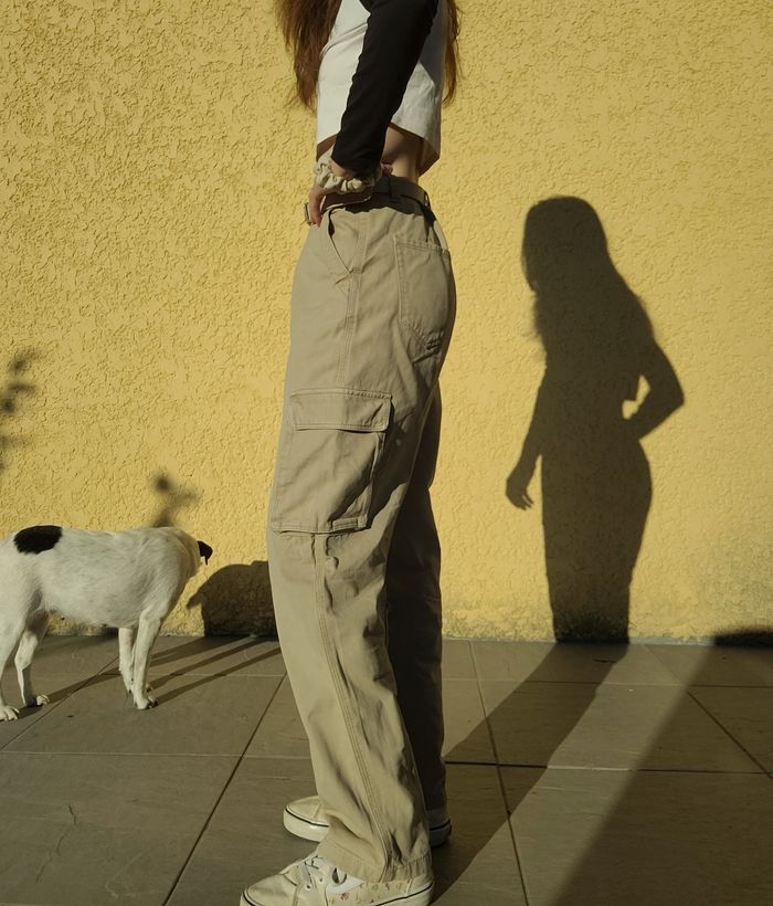Pantalon cargo marron clair - photo numéro 3