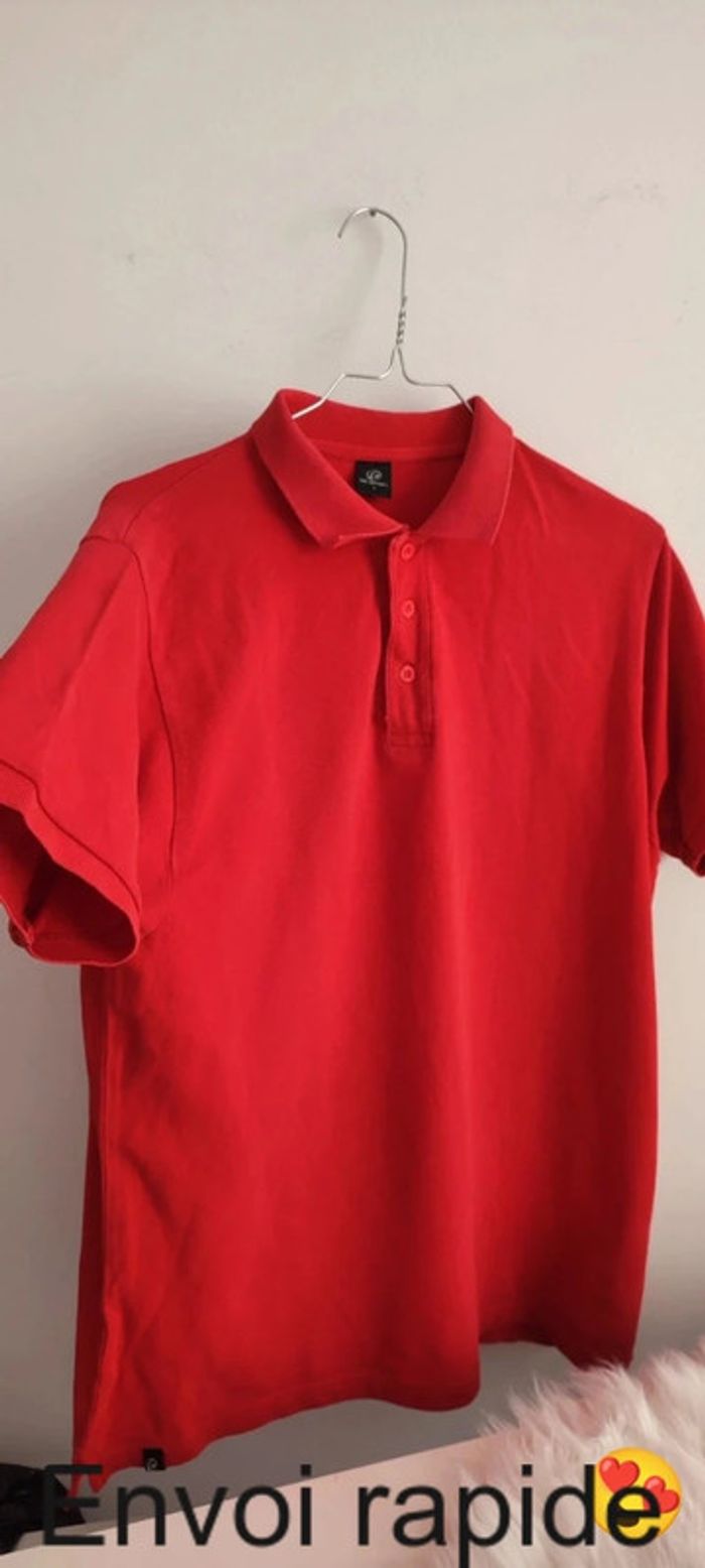 Polo rouge L go sport