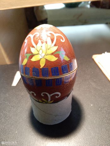 Ancien œuf cloisonné chinoise