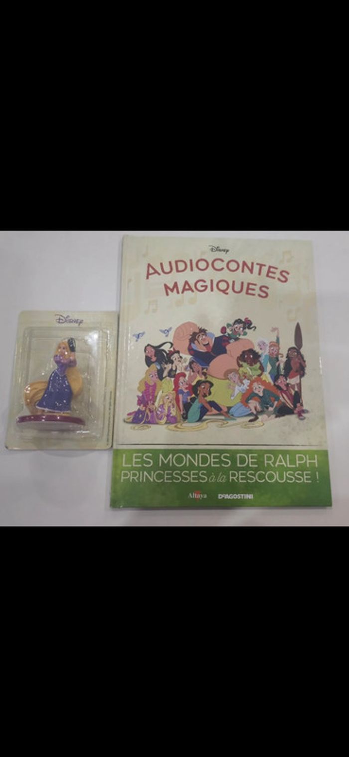 Num149 Livre et figurine collection audiocontes Magiques Altaya édition disney