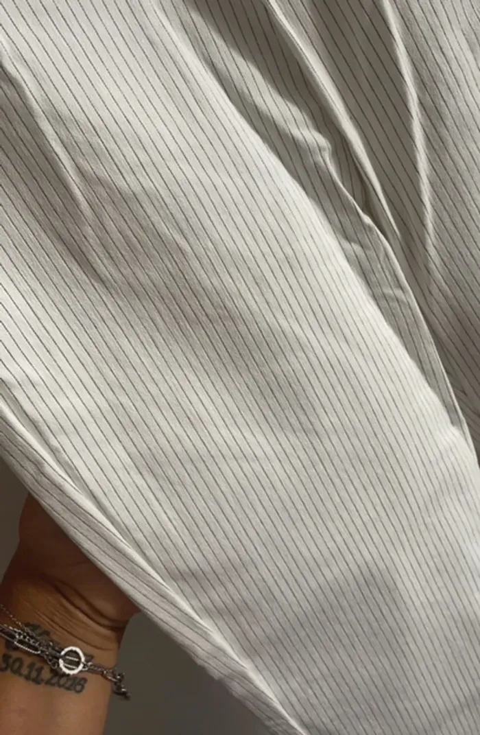 Pantalon slim à rayures - taille haute - photo numéro 2
