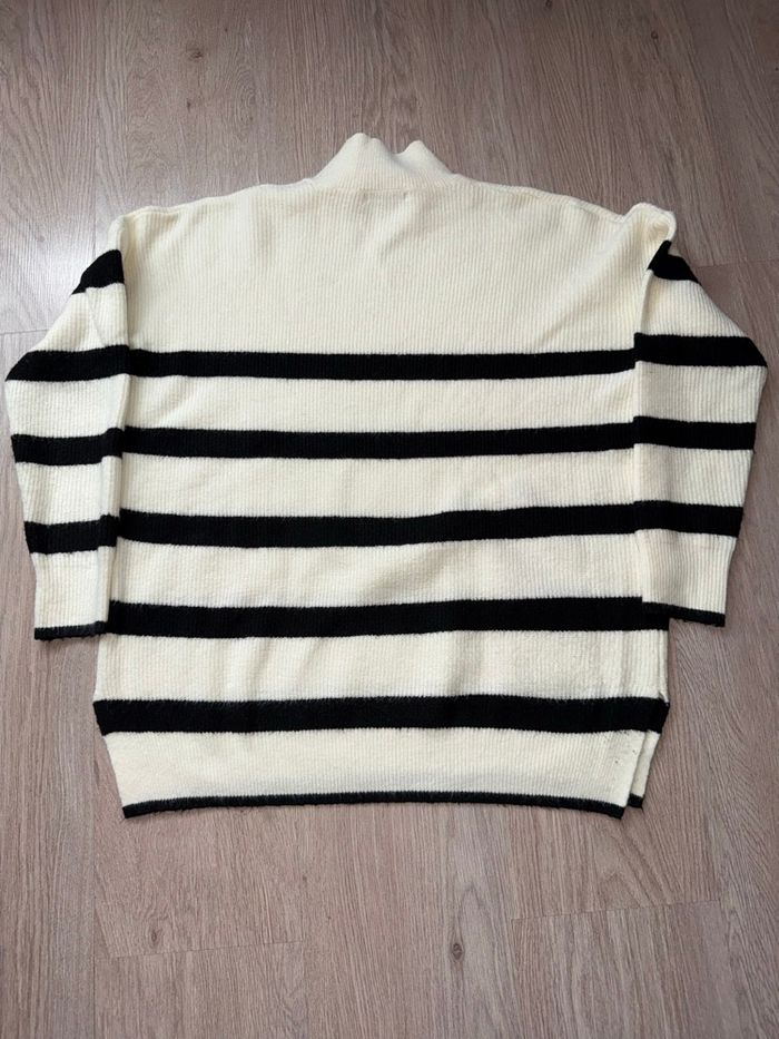Pull col montant à rayures - photo numéro 2