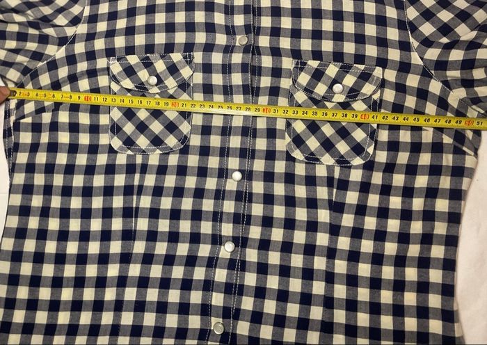 Chemise à carreaux »Pimkie »bleu marine et blanche - photo numéro 4