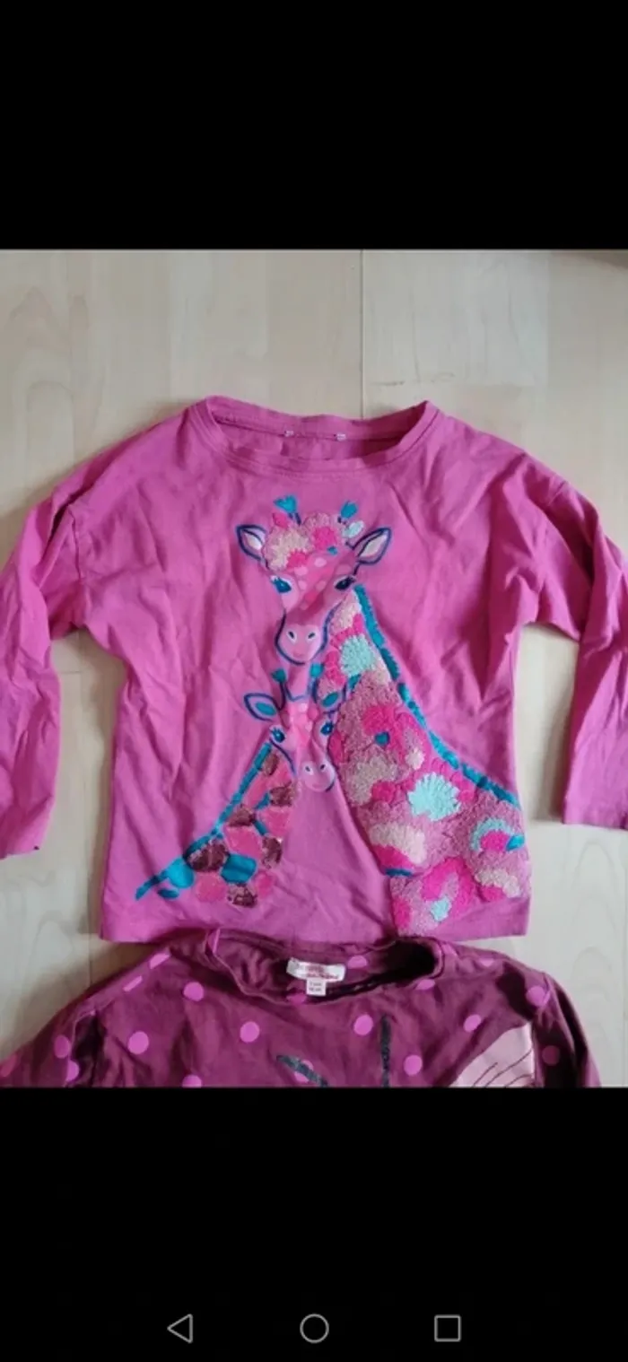 Lot 3 T shirts fille manches longues DPAM - photo numéro 2