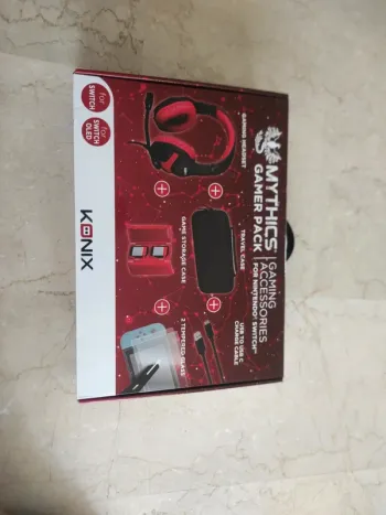 Kit complet Nintendo Switch casque, trousse de transport, vitres de protection et cordon usb