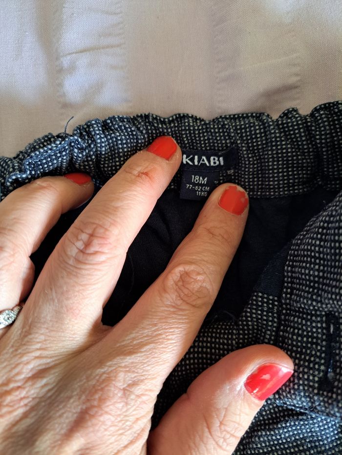 Pantalon chaud noir chiné