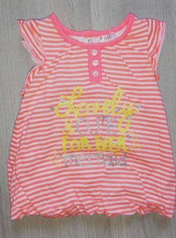 Robe bubble rayée corail mermaid Kimadi 6 mois