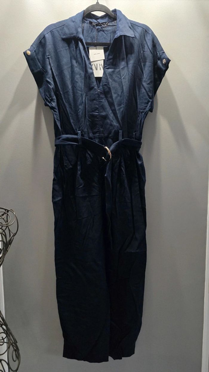 Combinaison avec lin Zara ceinture