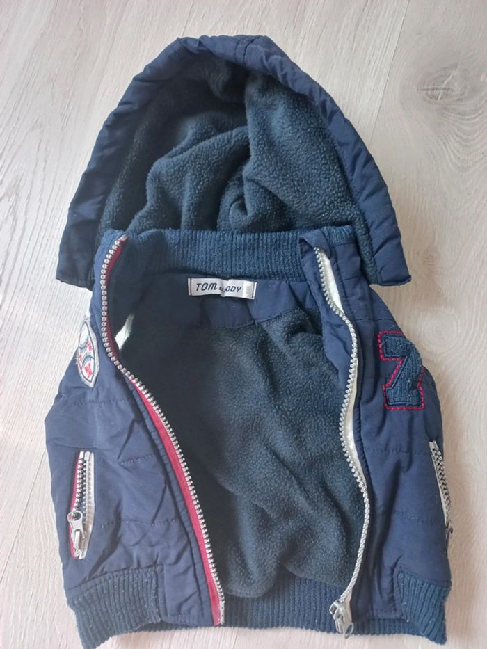 Doudoune sans manches bleu marine 6 mois - photo numéro 4