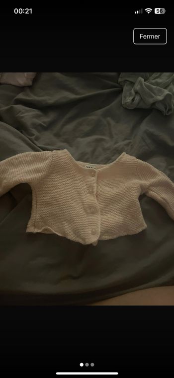 Brassière laine bb fille