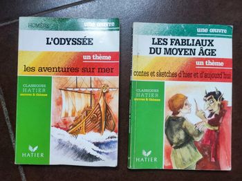 Lots livres L'odyssée / les fabliaux du moyen âge