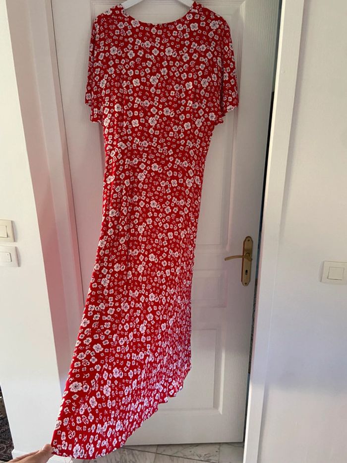 Robe d’été rouge à fleurs Monoprix taille 42 - photo numéro 6