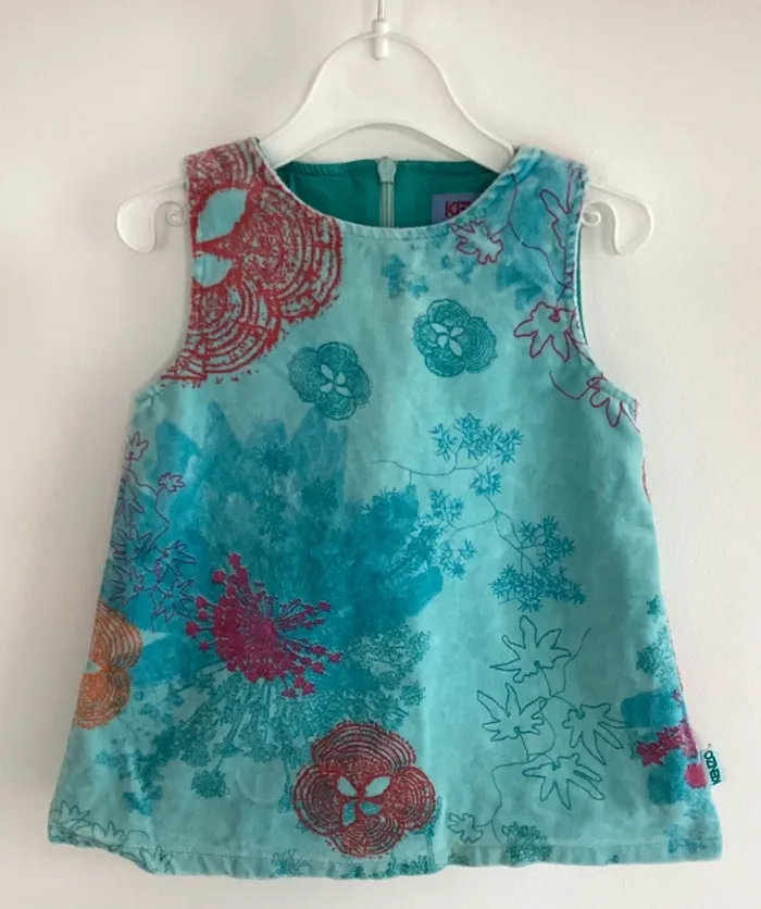 Robe Kenzo 6 mois bleu rouge