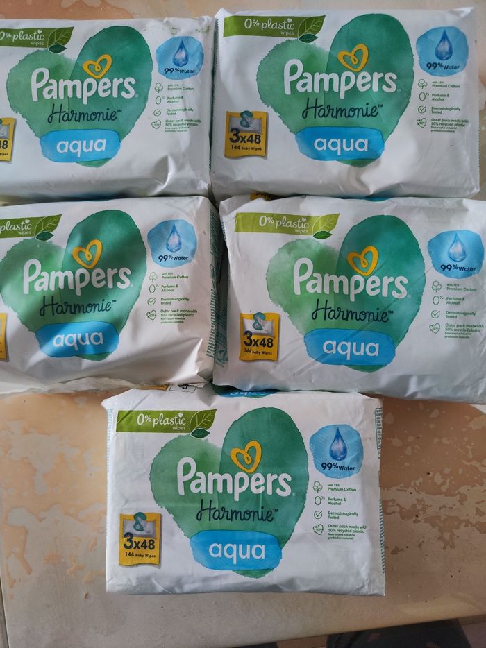 Lingettes Pampers harmonie aqua