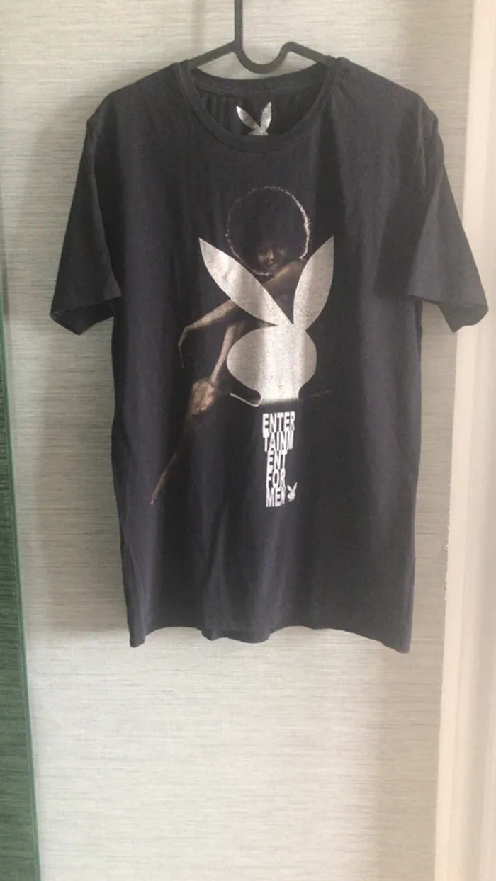 T-shirt noir playboy Celio