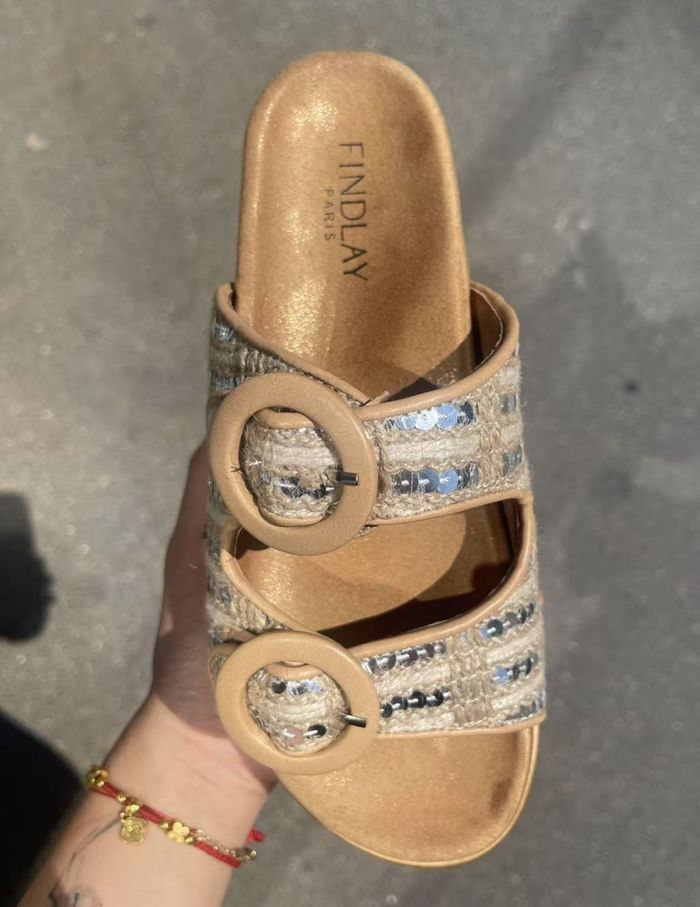 Sandales compensés à sequins - photo numéro 4