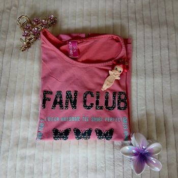 T-shirt rose écriture • 12 ans • Punkidz 