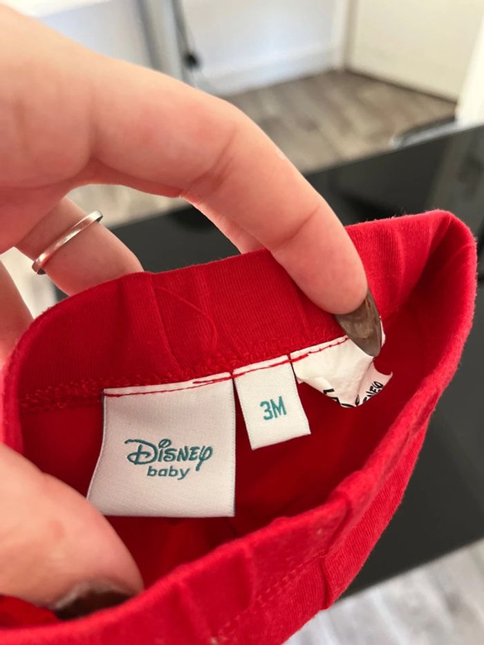 Petit legging Disney rouge taille 3 mois - photo numéro 3
