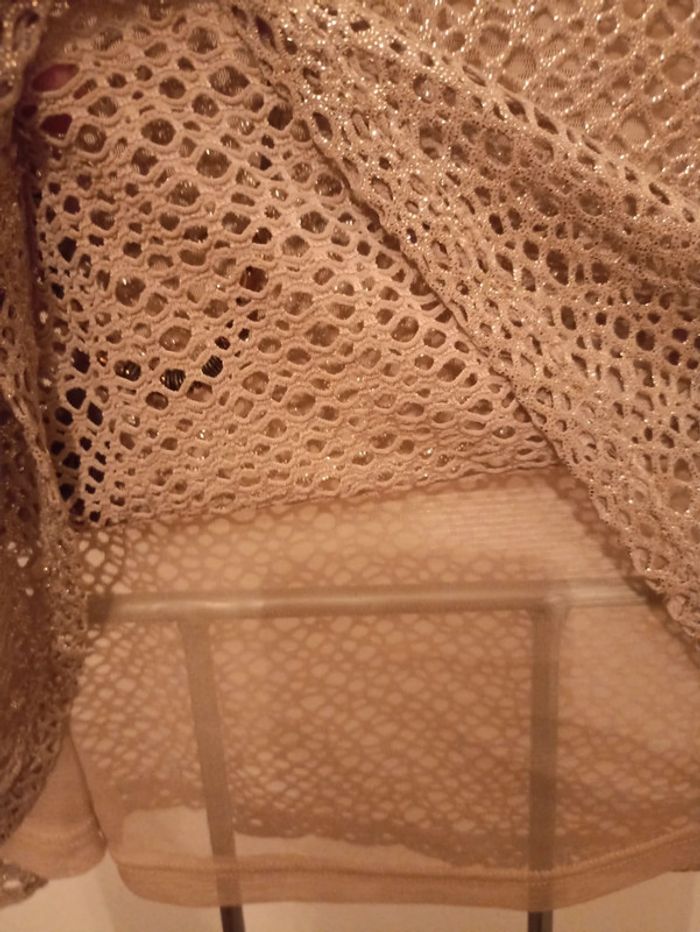 Magnifique Top beige et doré Morgan - photo numéro 5