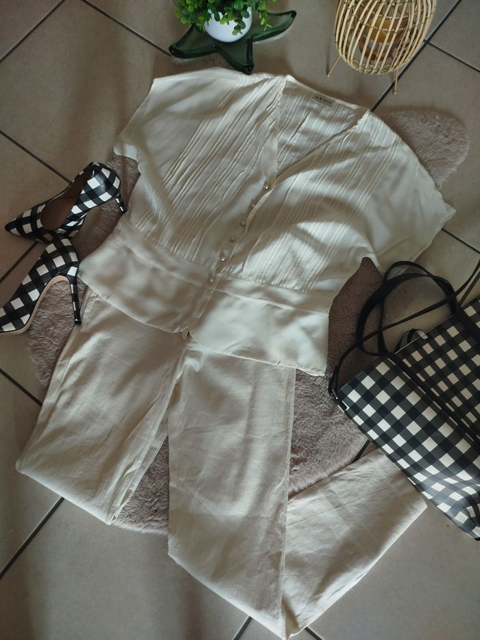 Pantalon chic coton lin MANGOi